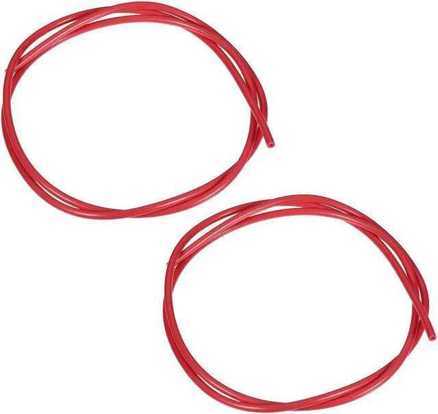 Main image of PTFE Tube 3.2Ft - ID 2mm X OD 4mm Fit 1.75 Filament for 3D Printer Red 2pcs