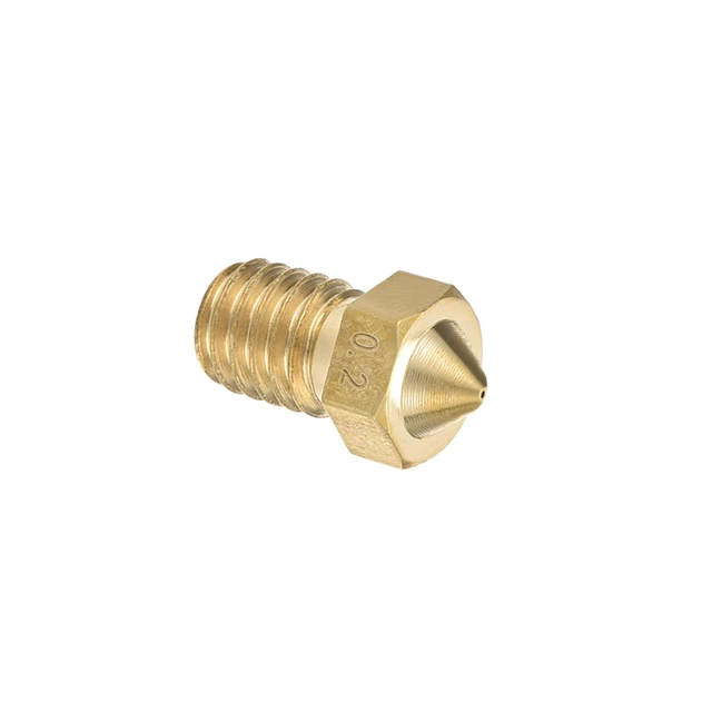 Alt view image 5 of 5 - 0.2mm 3D Printer Nozzle, Fit V6 Extruder Head, for 1.75mm Filament Brass 2pcs