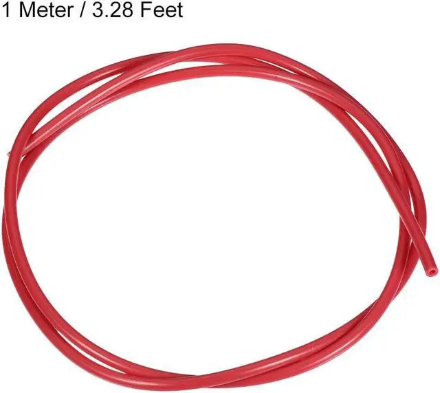 Alt view image 3 of 3 - PTFE Tube 3.2Ft - ID 2mm X OD 4mm Fit 1.75 Filament for 3D Printer Red 2pcs