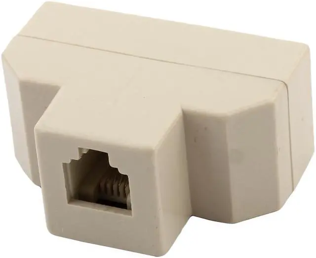 Alt view image 2 of 2 - Plastic RJ11 1 to 3 Female Telephone Adapter Ethernet Connector Splitter