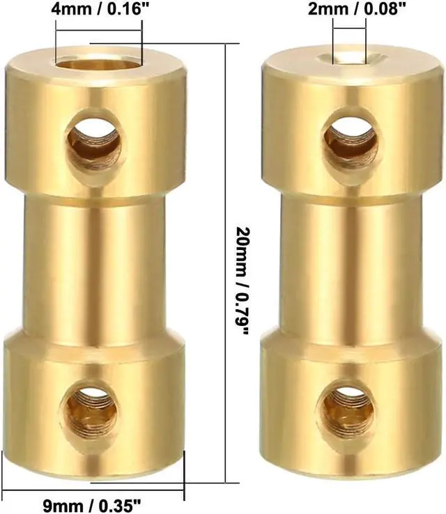 Alt view image 3 of 3 - Shaft Coupler 2mm x 4mm Connector Adapter for RC Airplane Boat Motor L20XD9