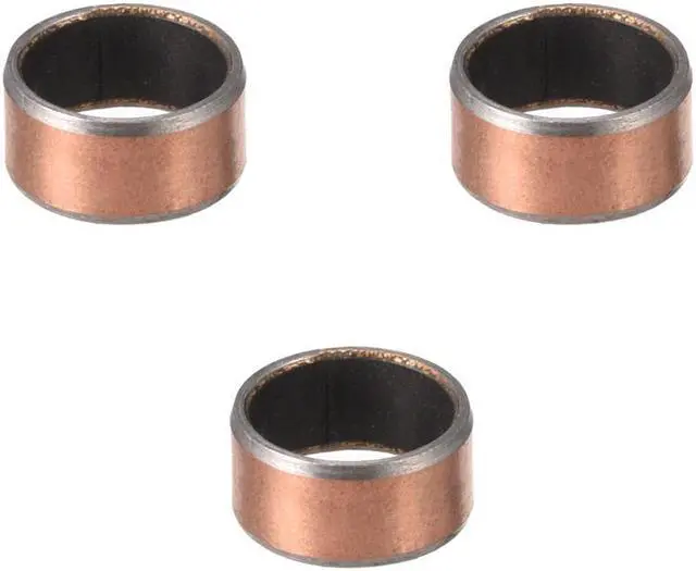 Main image of Sleeve (Plain) Bearings, 10mm Bore x 12mm OD x 6mm Length Wrapped Oilless Bushings (Pack of 3)