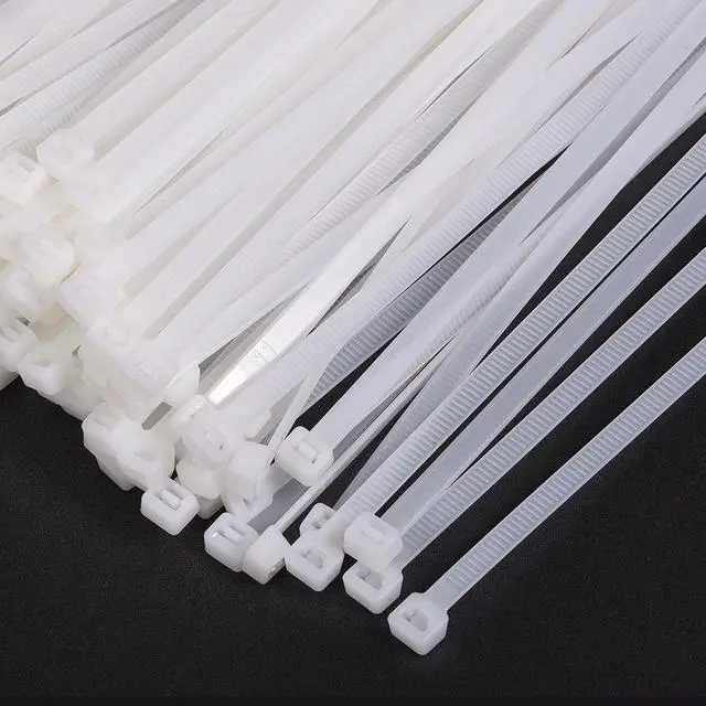 Alt view image 3 of 8 - Cable Zip Ties 250mmx2.8mm Self-Locking Nylon Tie Wraps White 100pcs