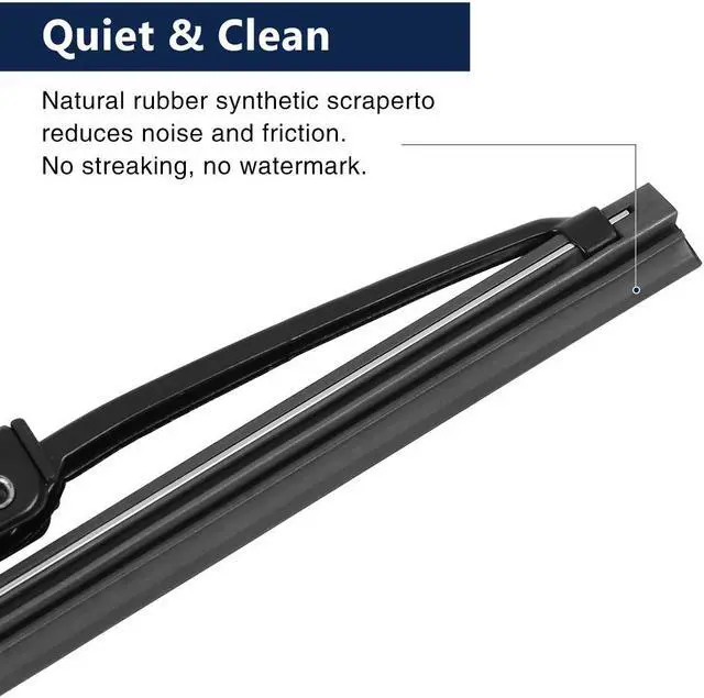 Alt view image 4 of 7 - Rear Windshield Wiper Blade Arm Set 405mm 16 Inch for Dodge Caravan 2008 2009 2010 2011 2012 2013 2014 2015 2016 2017 2018 2019