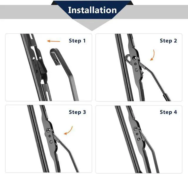 Alt view image 7 of 7 - Rear Windshield Wiper Blade Arm Set 405mm 16 Inch for Dodge Caravan 2008 2009 2010 2011 2012 2013 2014 2015 2016 2017 2018 2019