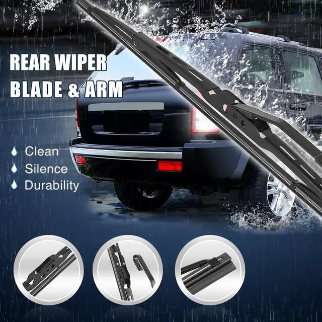 Alt view image 2 of 7 - Rear Windshield Wiper Blade Arm Set 405mm 16 Inch for Dodge Caravan 2008 2009 2010 2011 2012 2013 2014 2015 2016 2017 2018 2019