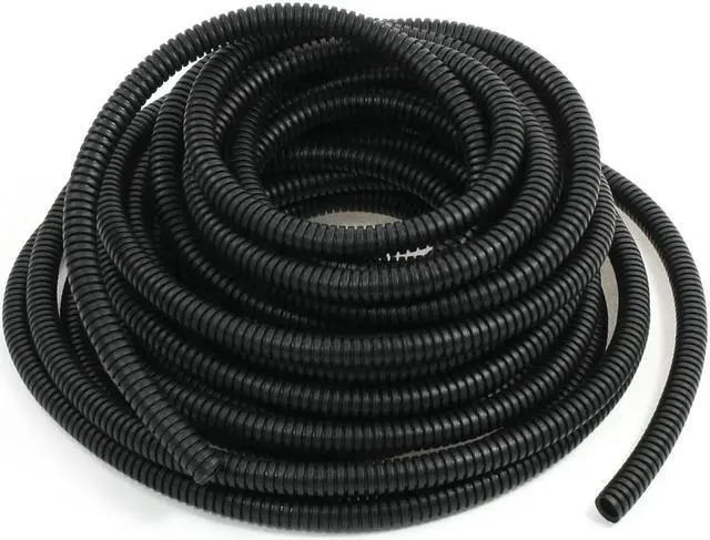 Main image of Unique Bargains 8mmx10mm Loom Wire Hose Cover Conduit Corrugated Tube 32.8Ft