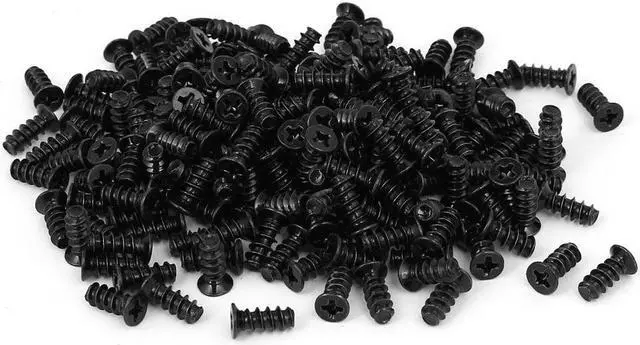 Main image of M4 x 10mm Black Zinc Plated Phillips Computer PC Case Fan Screw 200pcs