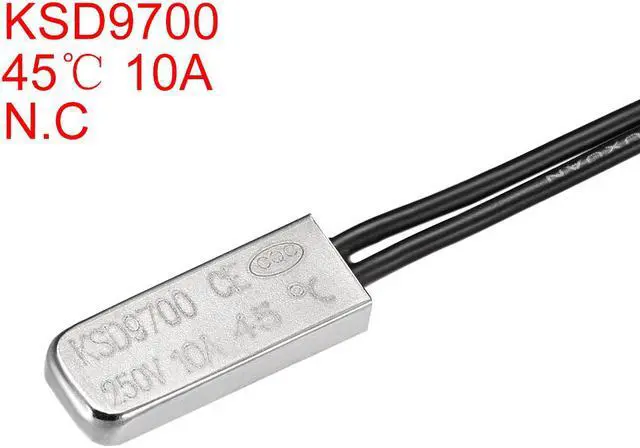 Alt view image 2 of 3 - KSD9700 Thermostat, 45 Normally Close Temperature Switch Thermal Switch, N.C 10A Metal Bimetal Temperature Controller 2pcs
