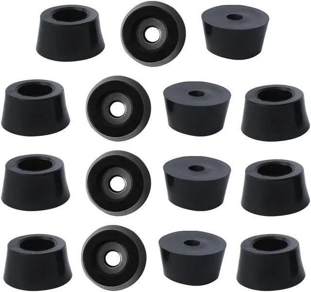 Main image of 15pcs Rubber Feet Bumper Buffer Feet Furniture Chair Table Cabinet Leg Pads Anti-slip with Metal Washer, D25x21xH13mm