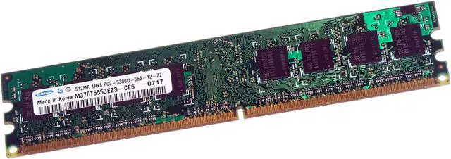 Main image of Samsung 512MB DDR2 667MHZ PC2-5300 240 PIN M378T6553EZS-CE6