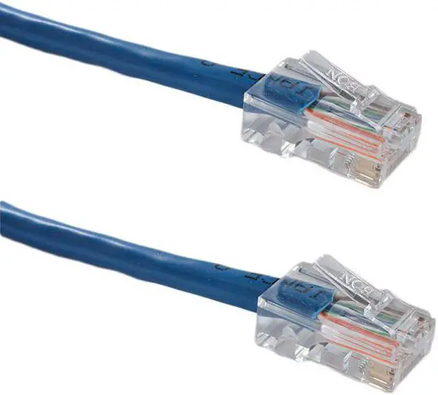 5-PACK LOT of 50 Foot Cat5e UTP Blue Ethernet Cables - Blue