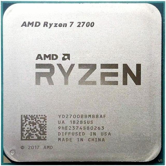 AMD RYZEN 7 2700 8-Core 3.2 GHz (4.1 GHz Max Boost) Socket AM4 65W  YD2700BBAFBOX Desktop Processor - OEM
