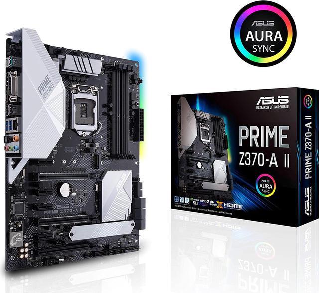 ASUS Prime Z370-A II (Intel 9th Gen) DDR4 DP HDMI DVI M.2 USB 3.1 Z370 II  ATX Motherboard Gigabit LAN and USB 3.1