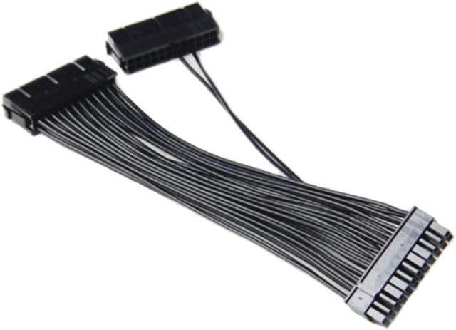 Alt view image 5 of 5 - 24-pin To Dual 24-pin ATX Power Supply Connector Splitter Dual-PSU ATX adapter