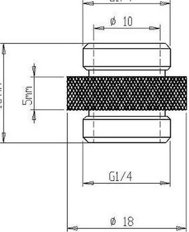 Alt view image 4 of 13 - XSPC G1/4" 5mm Male to Male Fitting, Black Chrome