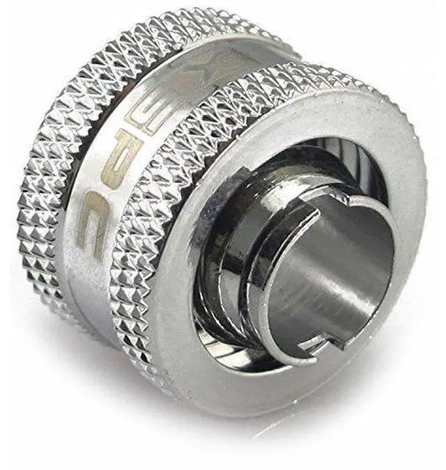 Alt view image 4 of 11 - XSPC G1/4" to 3/8" ID, 1/2" OD Compression Fitting V2 for Soft Tubing, Chrome