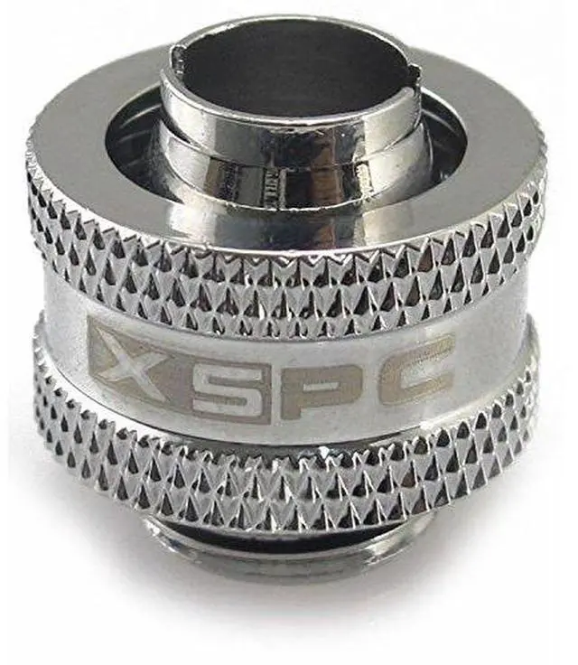 Alt view image 5 of 11 - XSPC G1/4" to 3/8" ID, 1/2" OD Compression Fitting V2 for Soft Tubing, Chrome