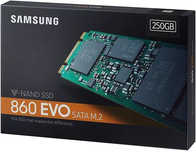 Alt view image 2 of 7 - Samsung 250 GB Internal Solid State Drive - SATA - M.2 2280 - 550 MB/s Maximum Read Transfer Rate - 520 MB/s Maximum Write Transfer Rate