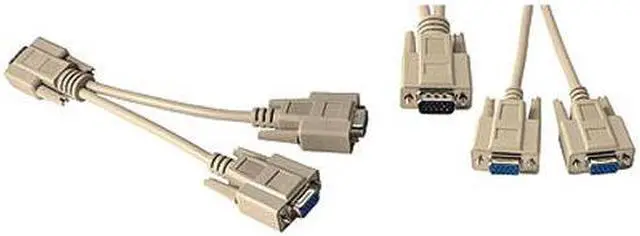 Main image of VGA SVGA Monitor Splitter Adapter PC Y-Cable Male to Dual Female by BattleBorn