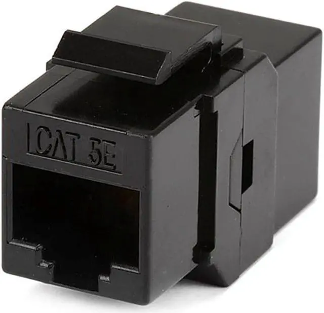 Alt view image 3 of 12 - Monoprice Cat5e RJ45 Inline Coupler Type Feedthrough Keystone Jack, Black