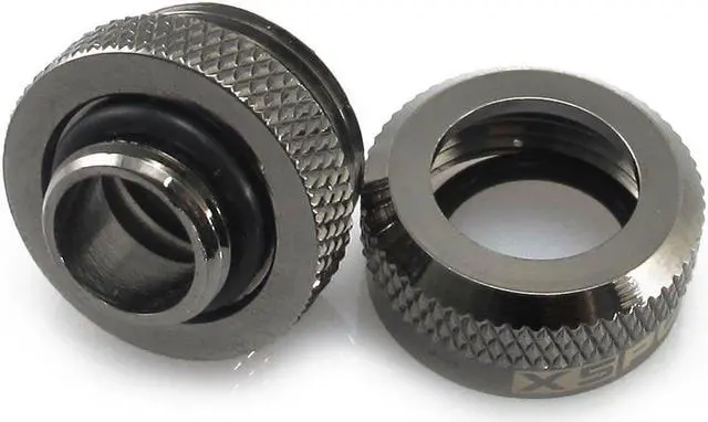 Alt view image 10 of 12 - XSPC G1/4" to 10mm ID, 14mm OD Rigid Tubing Fitting, Black Chrome, 8-pack