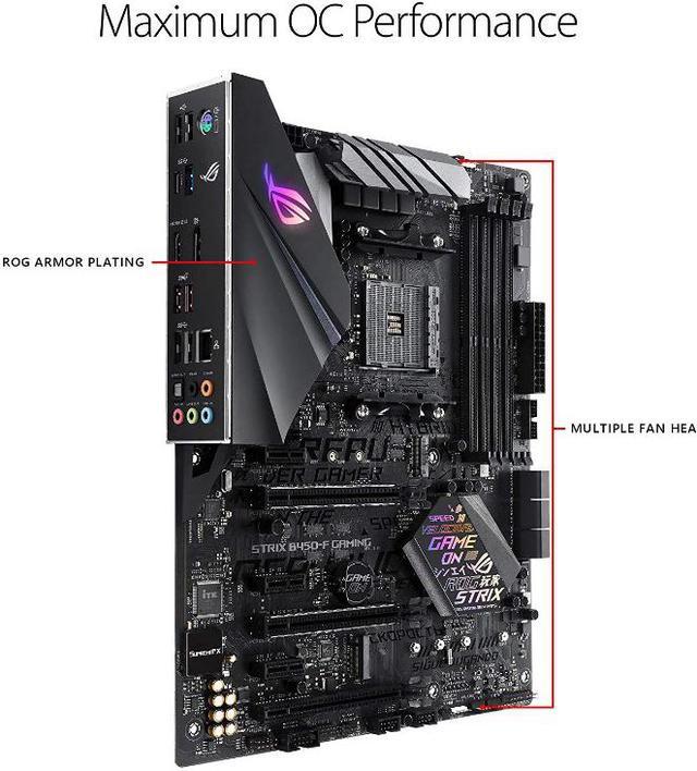 Refurbished: ASUS ROG STRIX B450-F GAMING AM4 AMD B450 SATA 6Gb/s