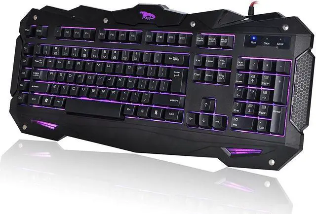 Alt view image 14 of 20 - IMICRO IM-KBCOBV8 iMicro Cobra IM-KBCOBV8 110-Key Wired USB LED Backlit Gaming Keyboard (Black)