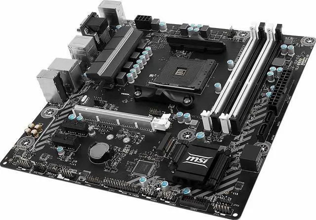 Alt view image 2 of 6 - MSI Motherboard B350M BAZOOKA AMD B350 Chipset AM4 DDR4 Memory 1 x PCI Express 3.0 x 16 Micro ATX