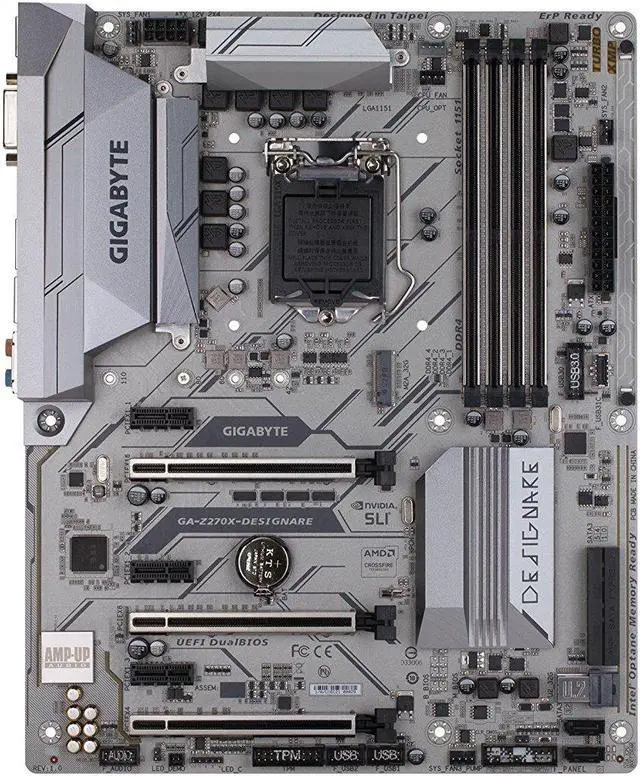 Alt view image 2 of 5 - GIGABYTE GA-Z270X-Designare LGA1151 Intel Z270 2-Way SLI Quadro Support USB 3.1 Gen 2 Header M.2 U.2 ATX Motherboard