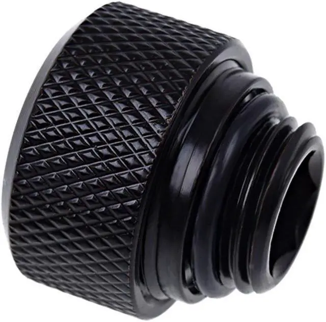 Alt view image 2 of 7 - Alphacool Eiszapfen G1/4" HardTube Compression Fitting for Plexi (Acrylic) / Brass Hard Tubes, 13mm OD, Deep Black, 6-pack