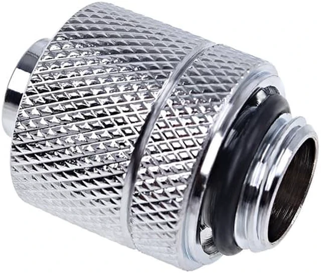 Main image of Alphacool Eiszapfen G1/4" to 10mm ID, 13mm OD Compression Fitting for Soft Tubing, Chrome, 6-pack