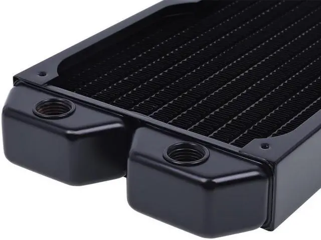 Alt view image 7 of 10 - Alphacool NexXxos ST30 Full Copper Radiator 360, 120mm x 3, Triple Fan, Black