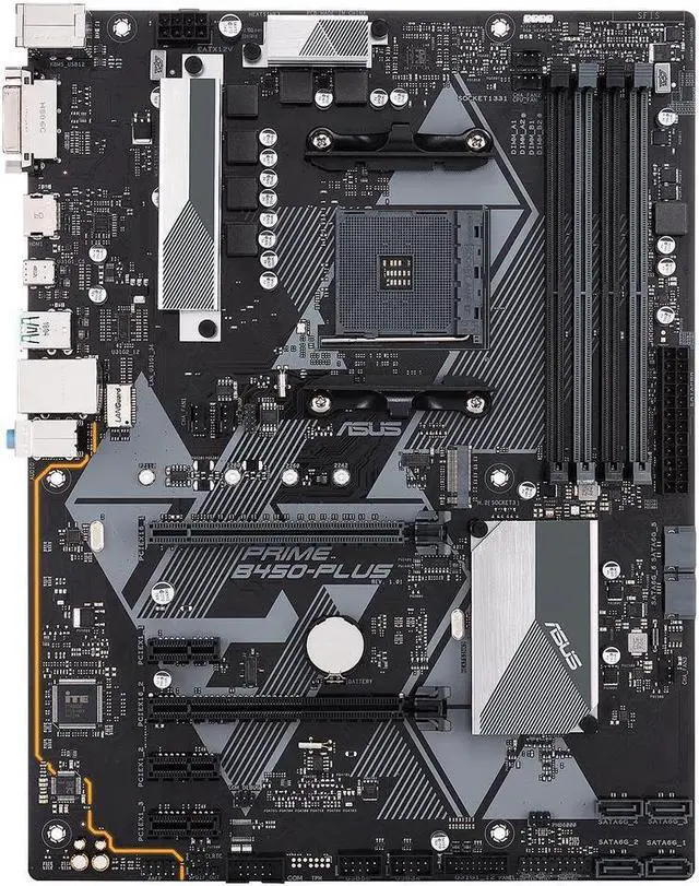 Main image of ASUS PRIME B450-PLUS AM4 AMD B450 SATA 6Gb/s USB 3.1 HDMI ATX AMD Motherboard