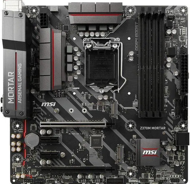 Alt view image 2 of 4 - MSI LGA 1151 300 Series Intel Z370 HDMI SATA 6Gb/s USB 3.1 Micro ATX Intel Motherboard Model Z370M MORTAR