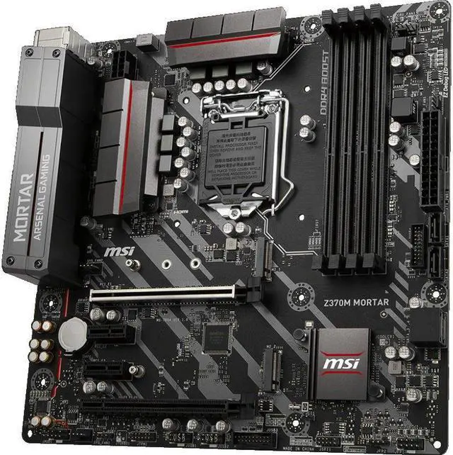 Alt view image 3 of 4 - MSI LGA 1151 300 Series Intel Z370 HDMI SATA 6Gb/s USB 3.1 Micro ATX Intel Motherboard Model Z370M MORTAR