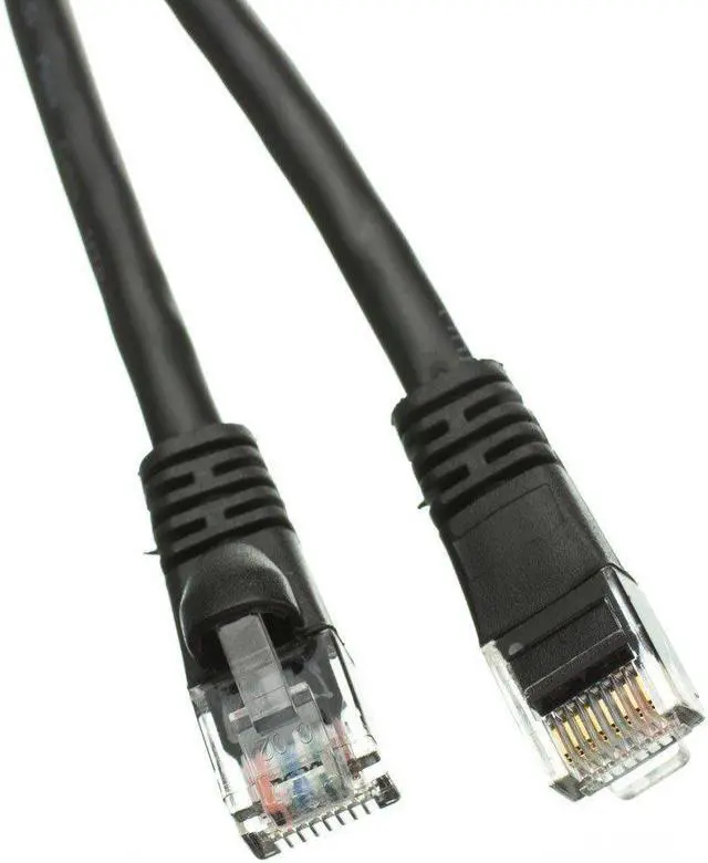 Main image of BattleBorn 14 Foot Cat5e Gigabit RJ45 Ethernet Network Cable UTP LAN Patch Cord - Black