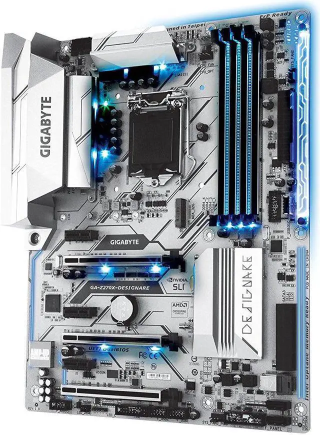 Alt view image 4 of 5 - GIGABYTE GA-Z270X-Designare LGA1151 Intel Z270 2-Way SLI Quadro Support USB 3.1 Gen 2 Header M.2 U.2 ATX Motherboard
