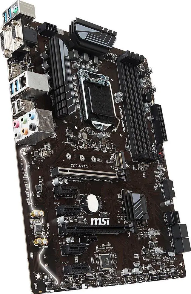 Alt view image 4 of 12 - MSI Z370-A PRO INTEL 8TH GEN ATX DDR4 64GB 2PCIEX16 CFX M.2 DSUB DVI DP USB3.1