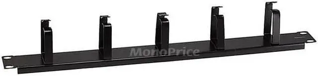 Alt view image 6 of 14 - Monoprice 1U Premium Cable Management With 5 Metal D-Ring, 1.75in (H) X 19in (W)