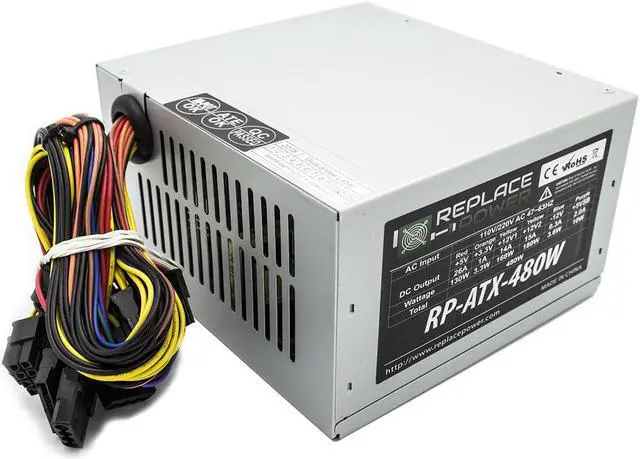 Alt view image 2 of 6 - Replace Power Compaq Presario SR5200 Series 480W ATX Power Supply 204pin w SATA Support