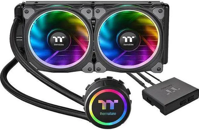Alt view image 10 of 14 - Thermaltake Floe Riing RGB 240 TT Premium Edition Floe Riing RGB 240 TT Premium Edition Water Cooler