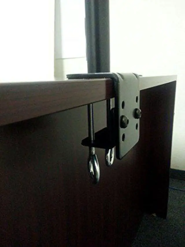 Alt view image 13 of 14 - Monmount Premium Dual Monitor Arm Mount - Complete Kit