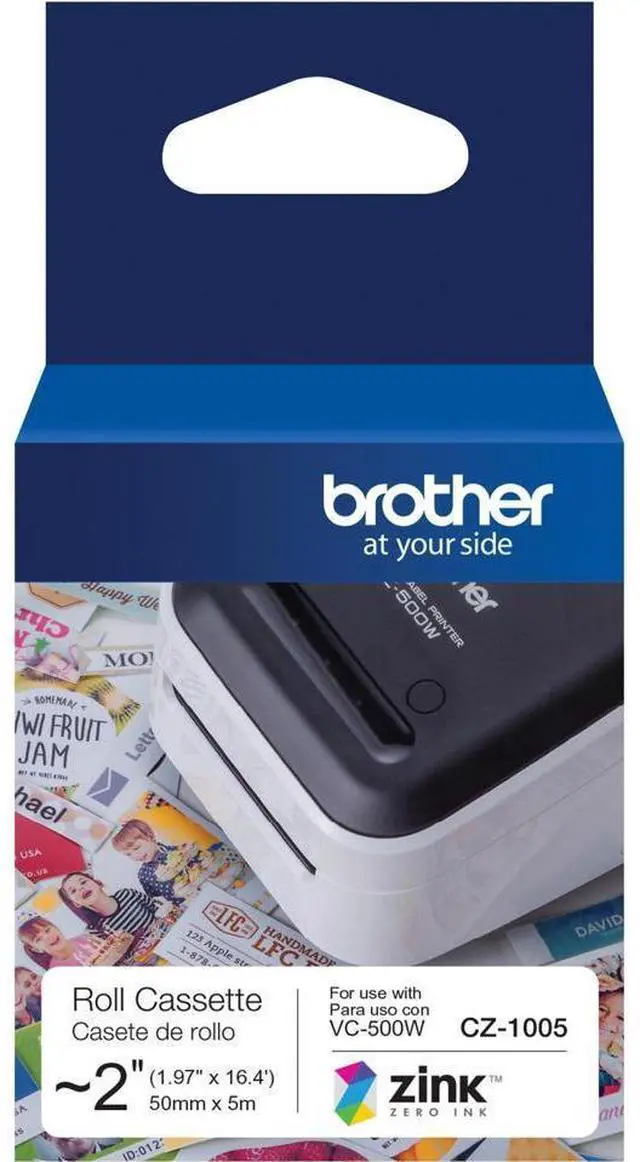 Alt view image 12 of 20 - Brother Genuine CZ-1005 continuous length ~ 2 (1.97") 50 mm wide x 16.4 ft. (5 m) long label roll featuring ZINK® Zero Ink technology - 1 31/32" Width x 16 13/32 ft Length - Zero Ink