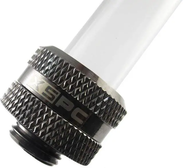 Alt view image 13 of 14 - XSPC G1/4" to 10mm ID 14mm OD Rigid Tubing Fitting Black Chrome