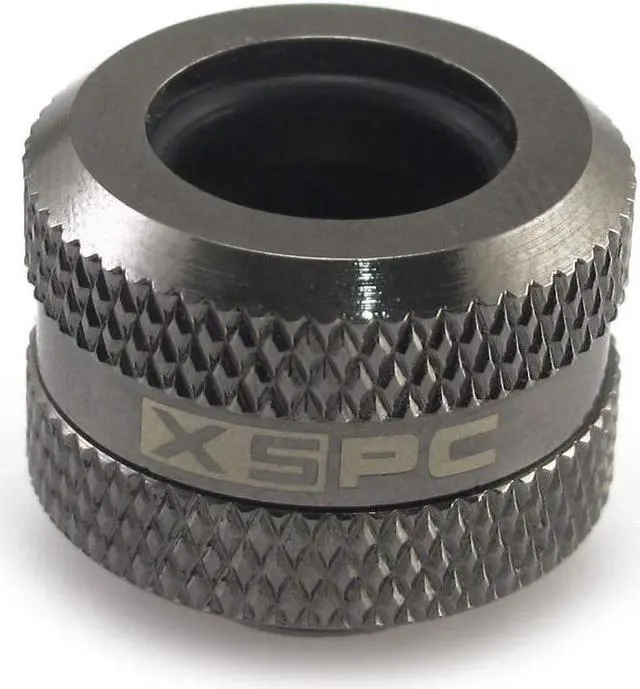 Alt view image 9 of 14 - XSPC G1/4" to 10mm ID 14mm OD Rigid Tubing Fitting Black Chrome