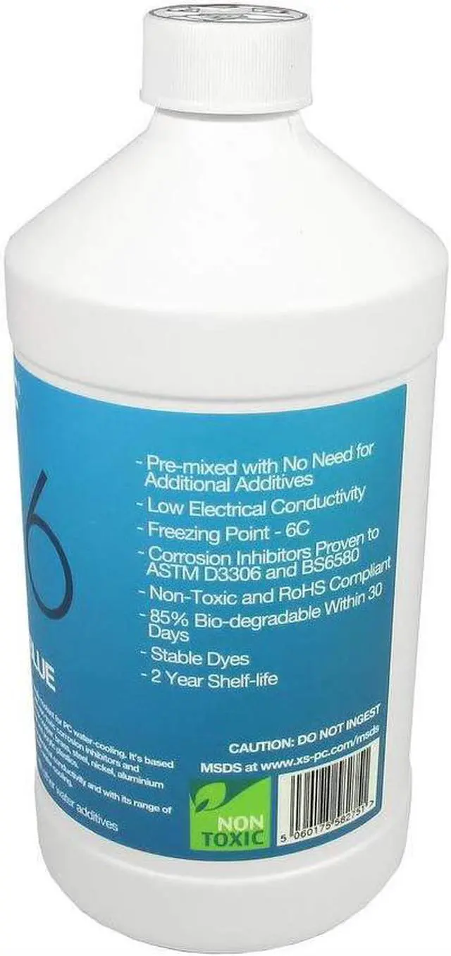 Alt view image 13 of 16 - XSPC EC6 High Performance Premix PC Coolant, Translucent, 1000 mL, Blue UV