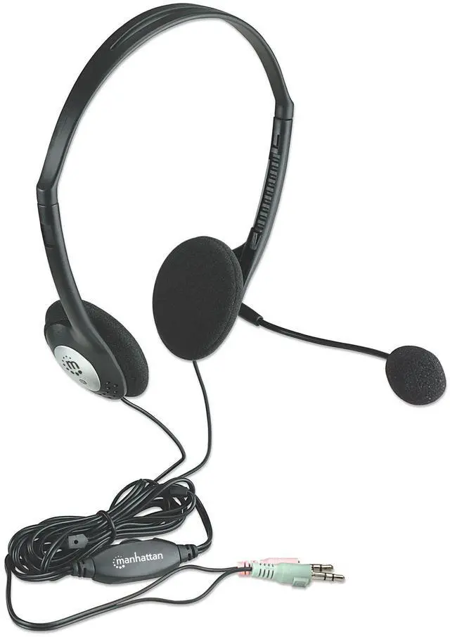 Alt view image 3 of 7 - Manhattan 164429 Lightweight Overhead Stereo Headset -