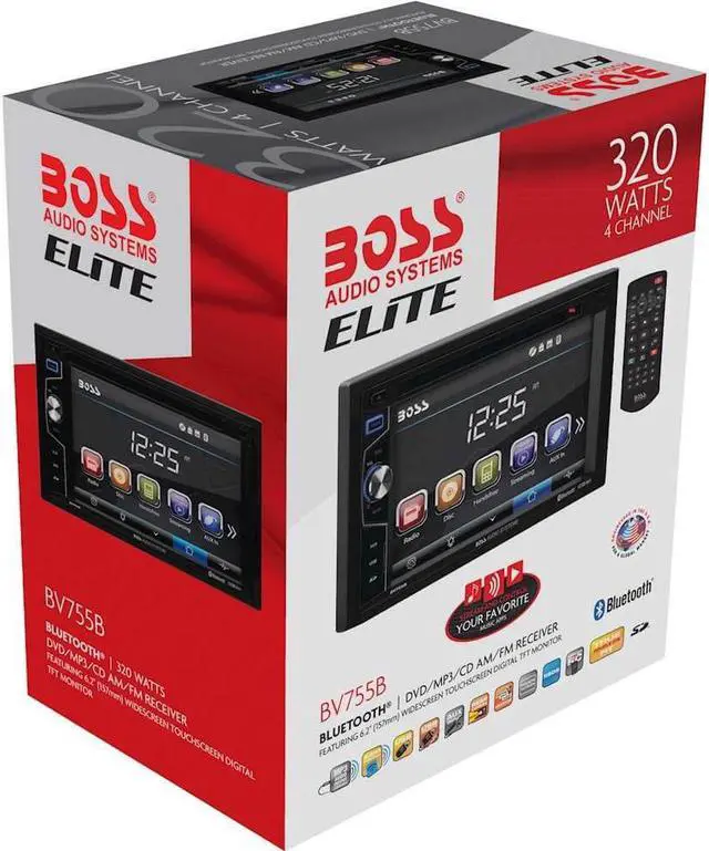 Alt view image 7 of 18 - Boss BV755B 6.2" Bluetooth Double-Din In-Dash Car CD/DVD Receiver