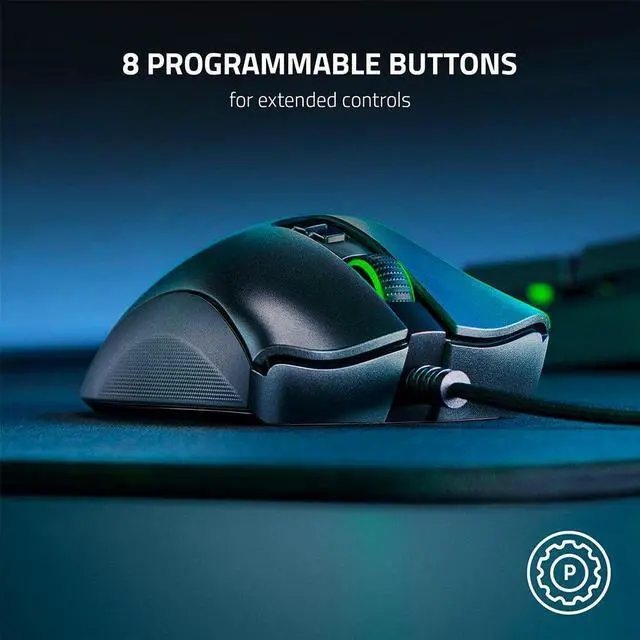 Alt view image 11 of 20 - Razer DeathAdder V2 - 20,000 DPI - 8 Programmable buttons